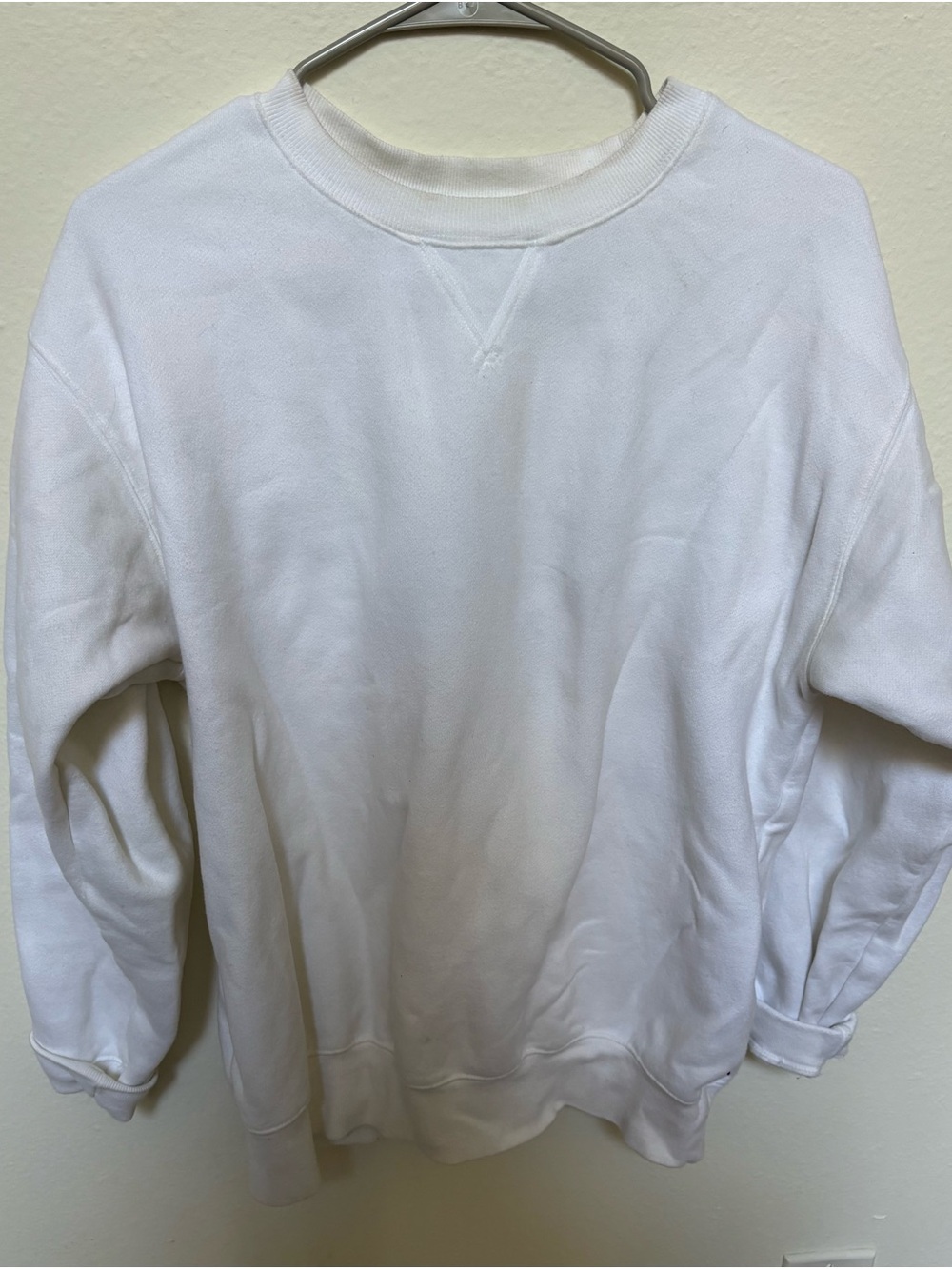 Aritzia TNA White Crewneck Sweatshirt